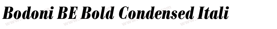 Bodoni BE Bold Condensed Italic字体转换